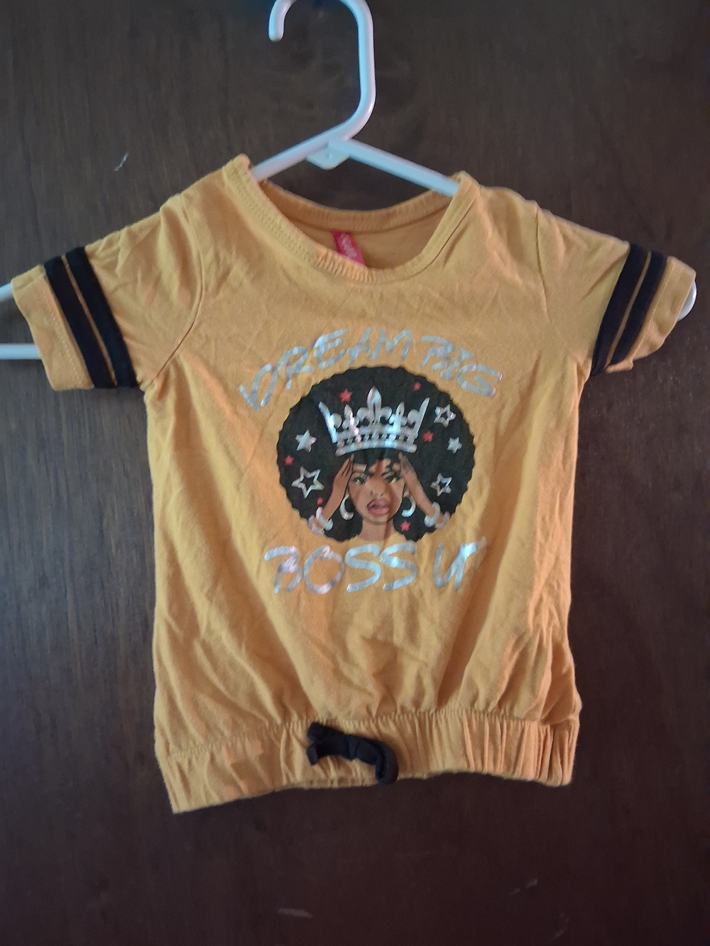 Yellow 'Boss Up' Girls Graphic Tee